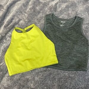 Girlfriend Collective bra and crop top size XXS
